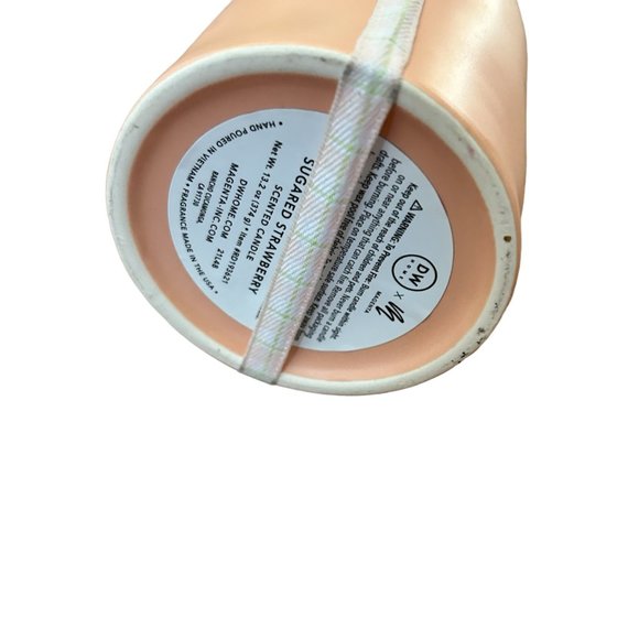 Rae Dunn NWT Peachy Pink Hop To It Candle with Bunny - Picture 5 of 6